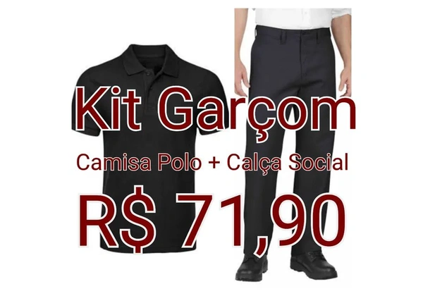 Kit Garçom - Camisa Polo + Calça Social