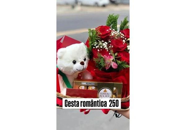 Kits romântico buquê de flores natural, urso e Ferreiro