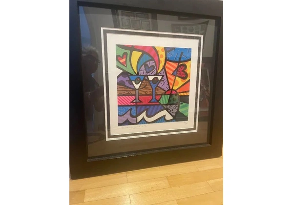 2 quadros originais com documentação de Romero Brito comprados em 2003