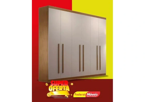 Guarda Roupa 100% MDF 6 Portas 4 Gavetas Super Lindo Novo Fazemos Entrega