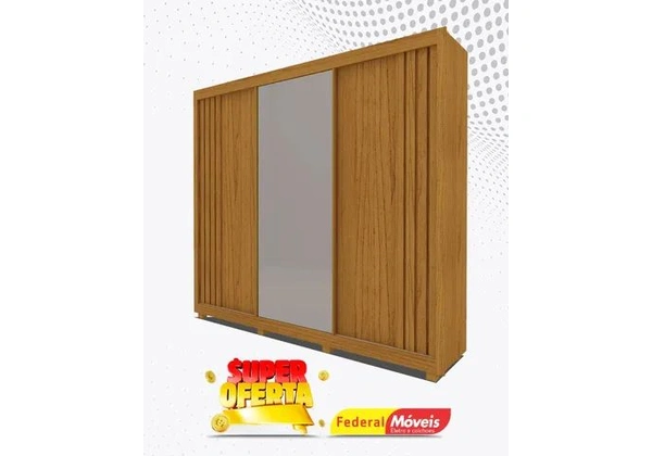 Guarda Roupa 3 Portas 4 Gavetas Ripado Direto da Fabrica Fazemos Entrega