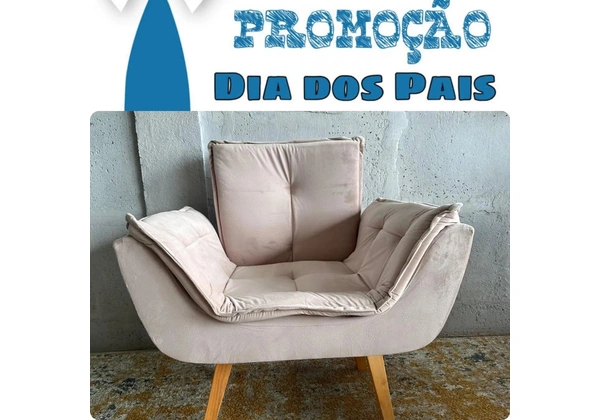 Poltrona opala cor bege 1 lugar oferta dia dos pais