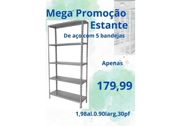 Prateleira de aço 5 bandejas. Vendemos no Atacado também nos solicite.