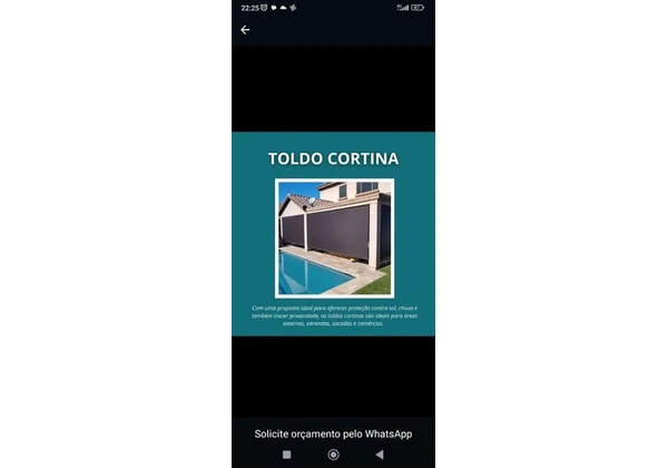 Toldos e coberturas de lona ou policarbonato