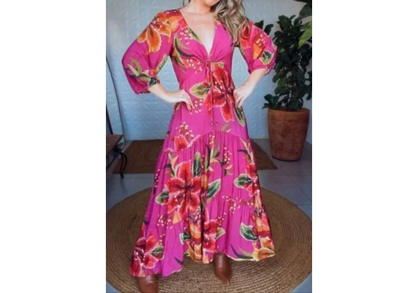 Vestido cropped bordando flor FARM com tag G