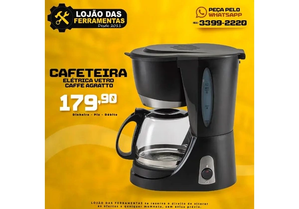Cafeteira Elétrica Vetro Caffe Agratto CEV30-02