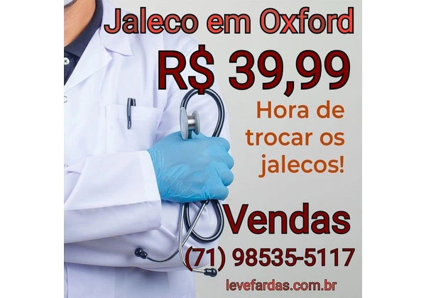 Jaleco em Oxford - Saúde / Estética / Beleza