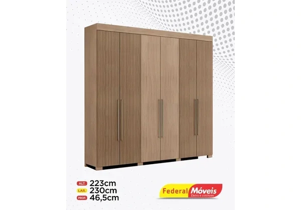Guarda Roupa 6 Portas 2 Gavetas Direto da Fabrica Promoção