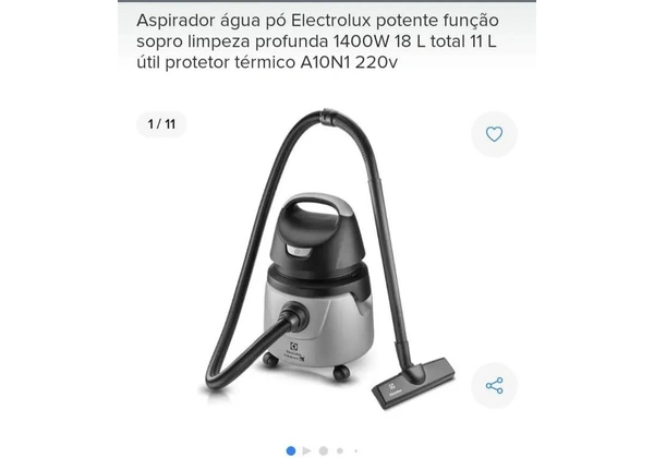 Aspirador de pó e água eletrolux