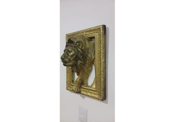 Escultura Leão da tribo de Judá de Gesso com pó de mármore