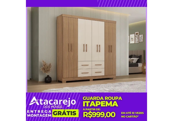 Guarda Roupa Casal Entrega e Montagem Grátis