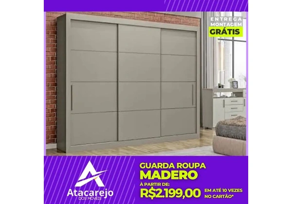 Guarda Roupa Casal Grande Entrega e Montagem Grátis