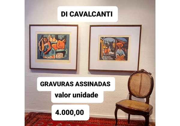 Gravuras assinadas Di Cavalcanti - l