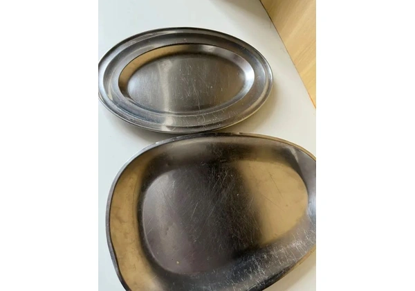 Baixelas de inox para servir - 2 peças