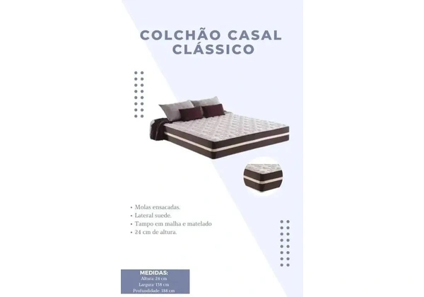Colchão Casal molas ensacadas 24 cm promoção !!