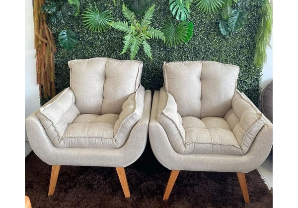 Poltronas de luxo em madeira angelin