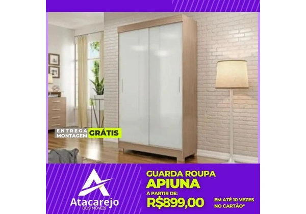 Guarda Roupa Solteiro Entrega E Montagem Grátis