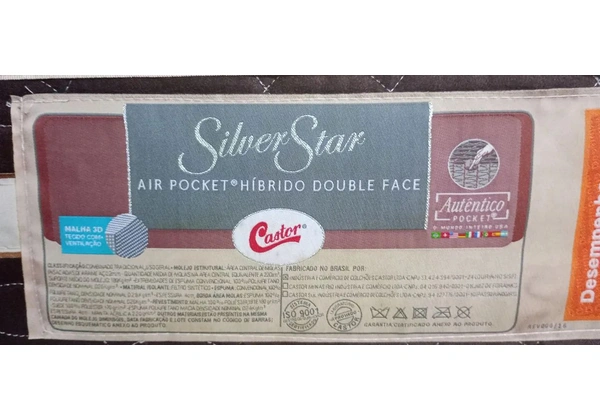 Colchão Castor King Silver Star Air Double Face Pocket 180x200x34cm (Não entrego)