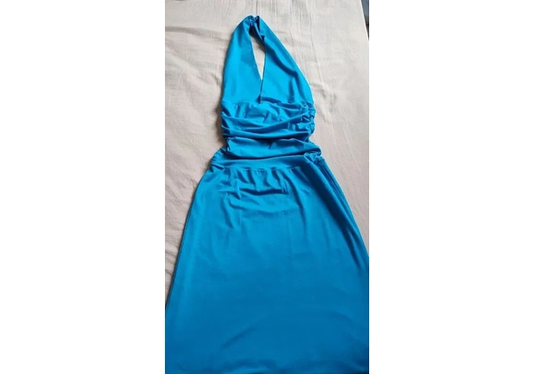 Vestido azul Longuete festa R$ 50, 00