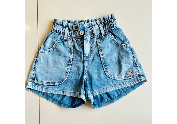 Short imitação jeans-tamanho 12