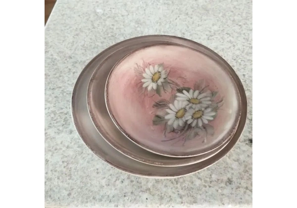 Conjunto 3 Pratinhos de Porcelana Pintados a Mão