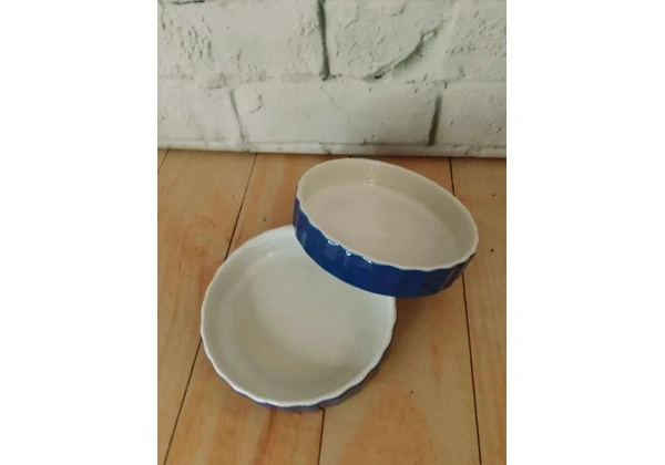 2 Assadeiras redondas de cerâmica