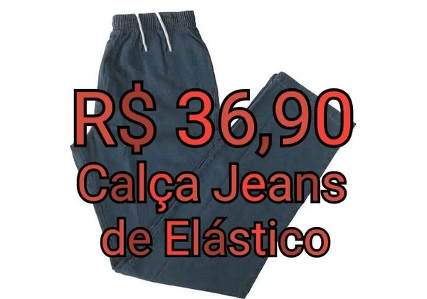 Calça Operacional Jeans de Elástico