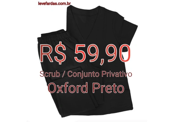 Scrub / Conjunto Privativo - Oxford Preto