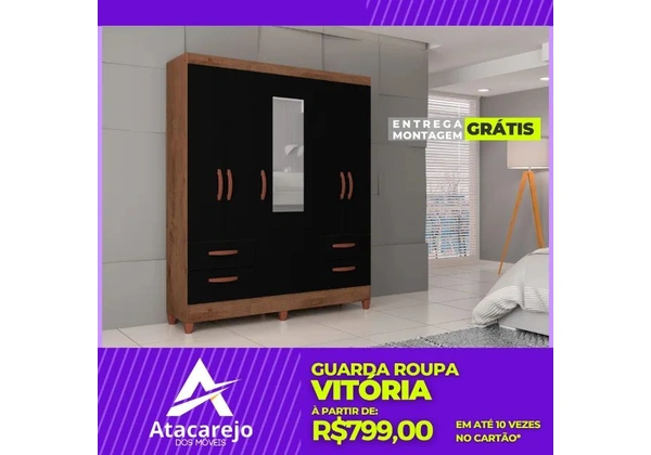 Guarda Roupa Solteiro Entrega e Montagem Grátis