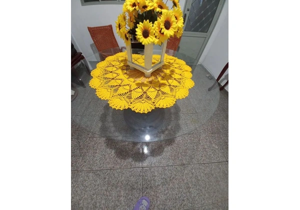 Mesa tampo de vidro