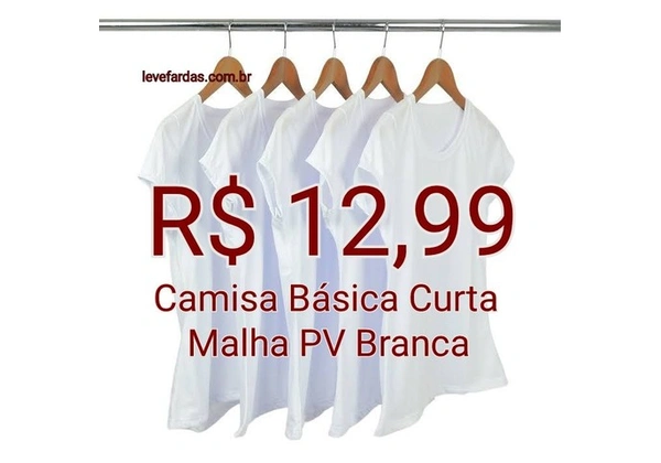 Camisa Básica PV Branca - Manga Curta