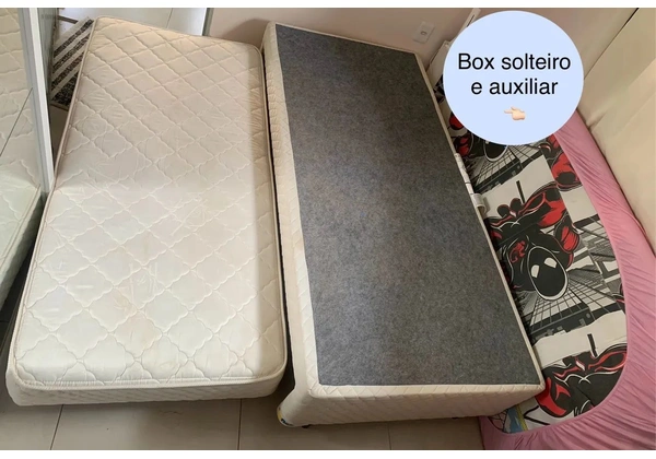 Base Box e Cama Auxiliar Solteiro Molas ensacadas ITAFLEX