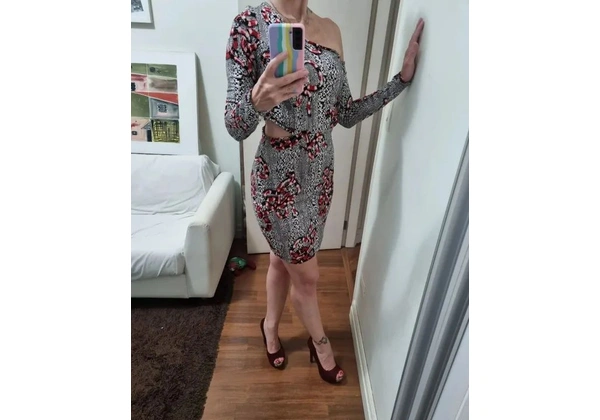 vestido novo triton manga comprida p