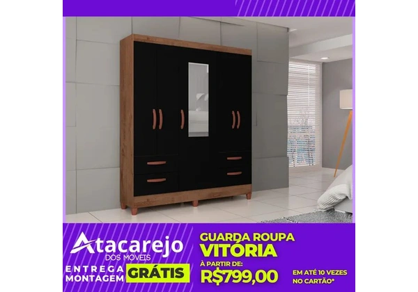 Guarda Roupa Solteiro Entrega e Montagem Grátis