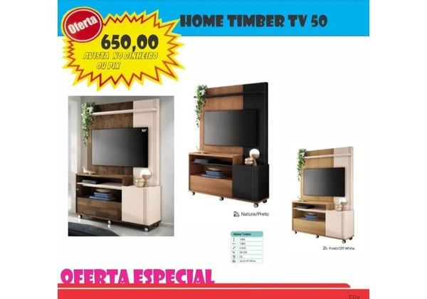 HOME TIMBER PARA TV ATÉ 50 POLEGADAS