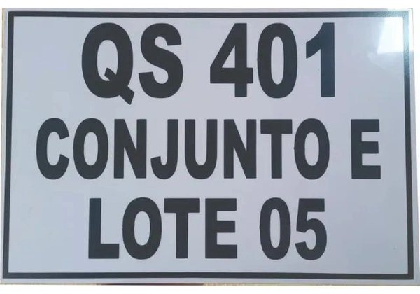 Placa de endereço residencial ( 30 cm x 20 cm)