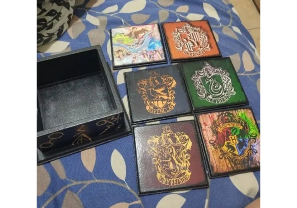 Porta Copos Harry Potter em mdf