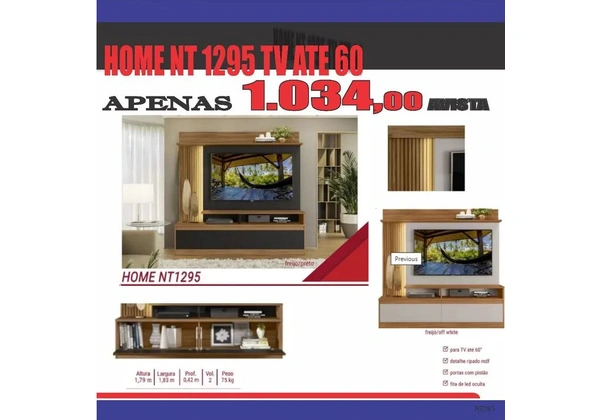Home NT1295 para TV até 60 polegadas