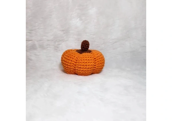Abóbora de Halloween de crochê