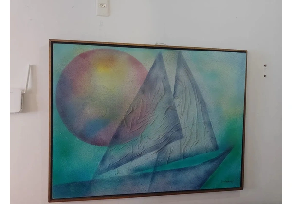 Quadro espelho e aparador