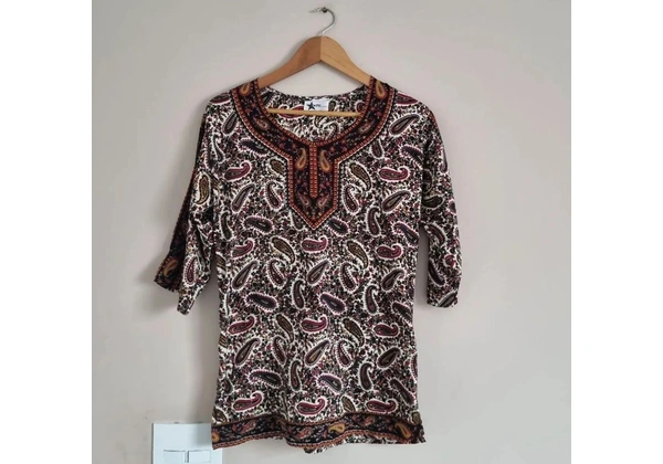 túnica de seda estilo indiano / hippie