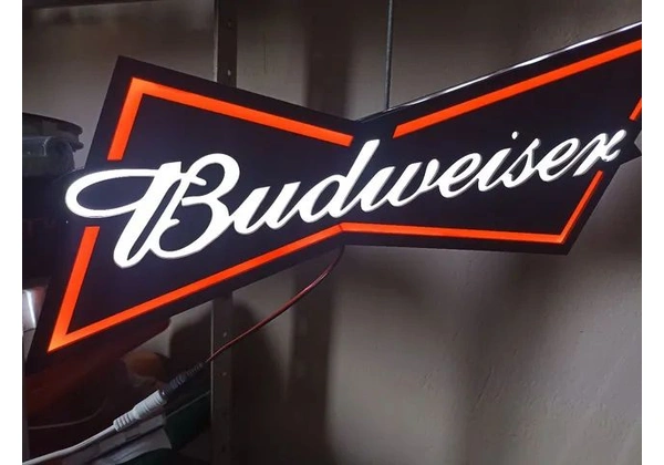Letreiro luminoso Budweiser 55cm novo led