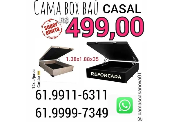 Box baú - cama baú - cama box baú - cabeceira e colchões
