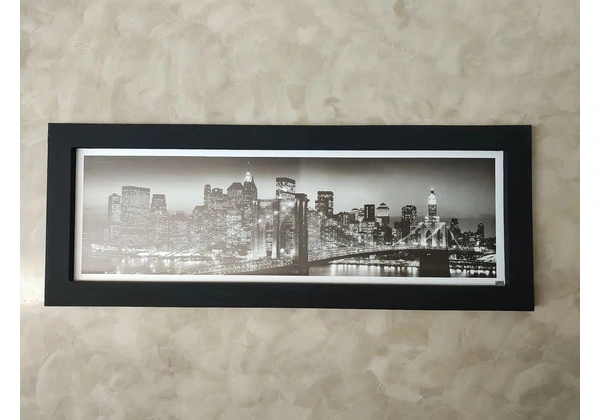 Quadro moldura tecido preto 1, 70