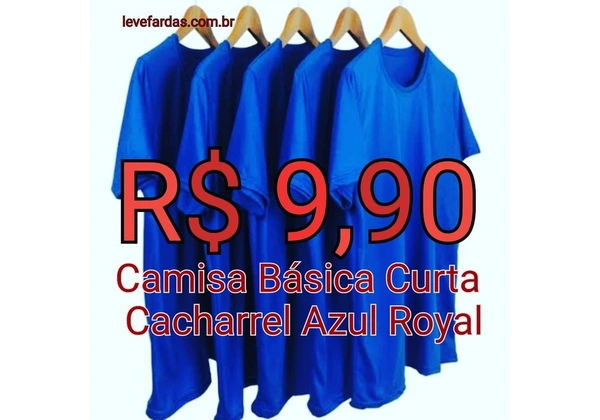 Camisa Básica Manga Curta - Cacharrel AZUL ROYAL