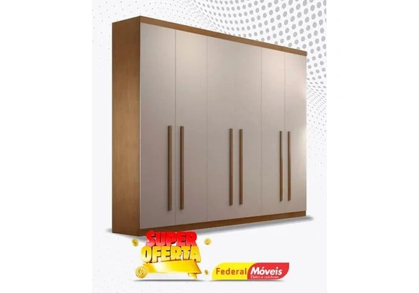Guarda Roupa 100% MDF 6 Portas 4 Gavetas Super Lindo Fazemos Entrega