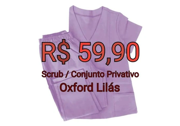 Scrub / Conjunto Privativo - Oxford Lilás