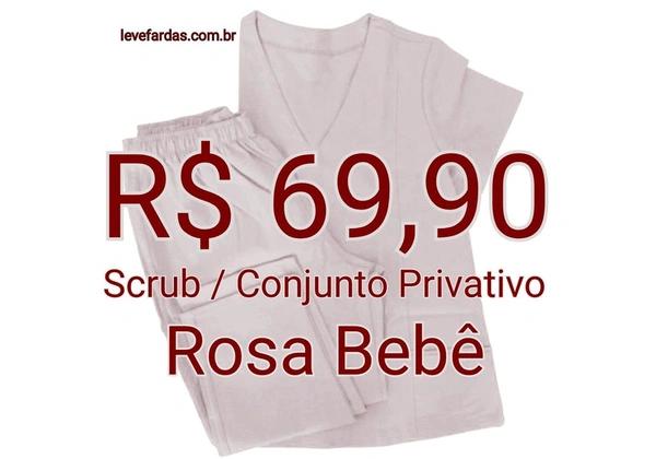 Scrub / Conjunto Privativo Rosa Bebê