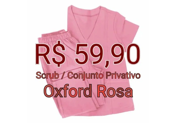 Scrub / Conjunto Privativo Oxford Rosa