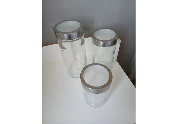 Conjunto potes de vidro